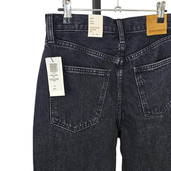Denim Forum The Joni High Rise Loose Jeans, Black Eyeliner, Button Fly, 29, NWT - Picture 6 of 11